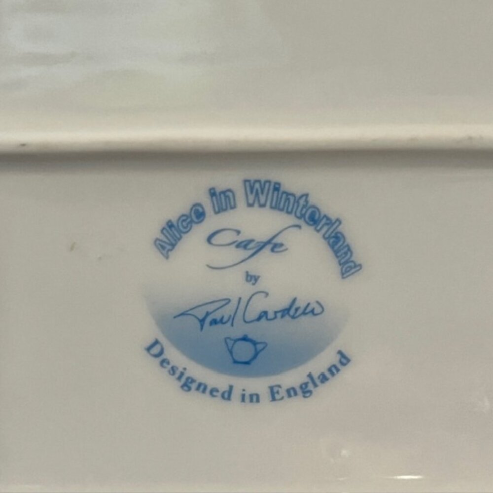 Alice In Wonderland Winterland Cafe by Paul Cardew Tea Serving Tray Platter - Picture 9 of 9